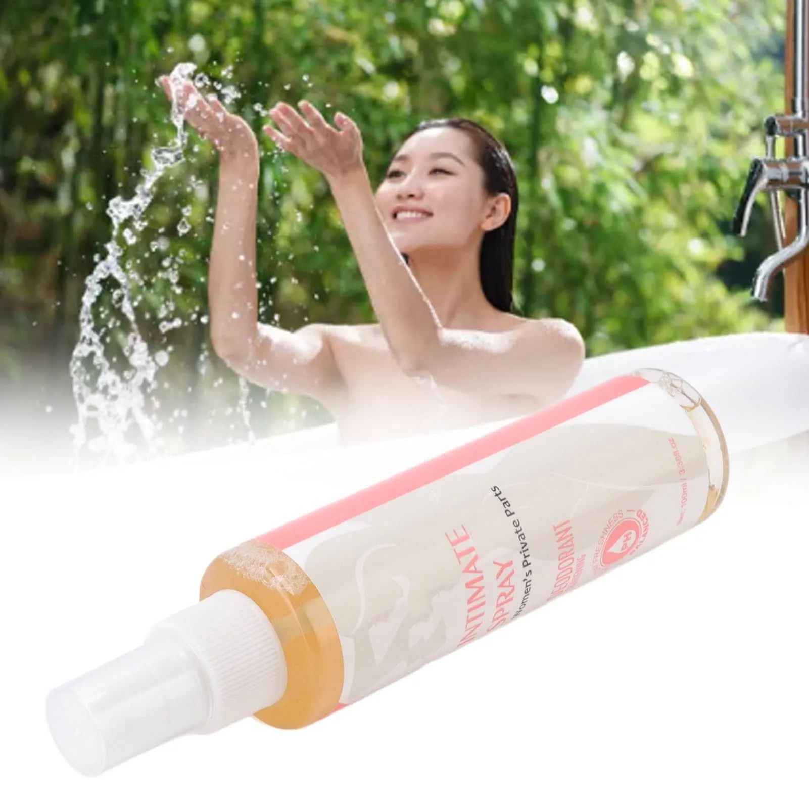 100ml Intimate Spray, Feminine Deodorant Spray, Portable Herbal Extracts Feminine Private Parts Cleaning Deodorant Spray
