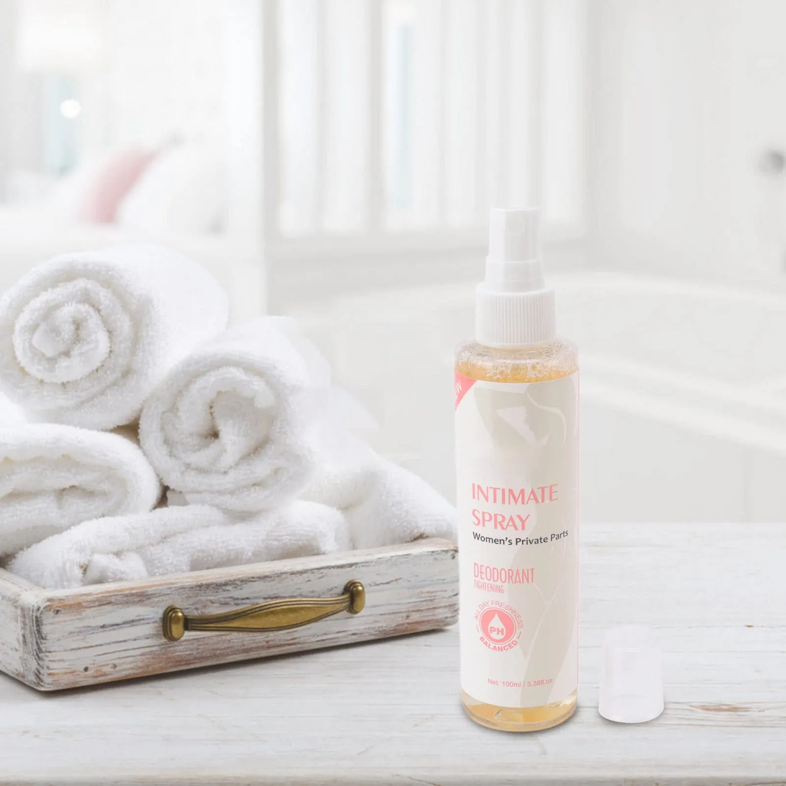100ml Intimate Spray, Feminine Deodorant Spray, Portable Herbal Extracts Feminine Private Parts Cleaning Deodorant Spray