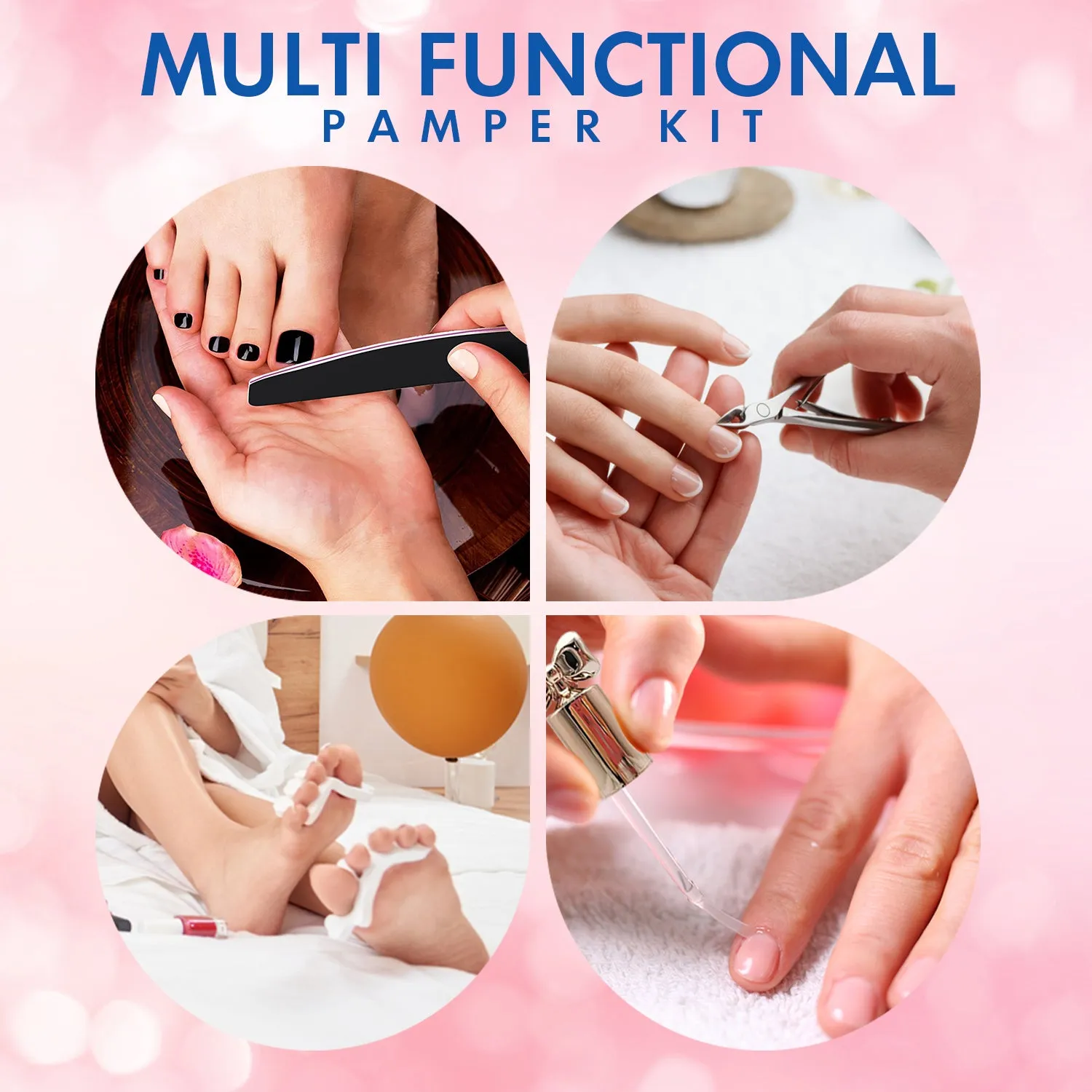 13-Piece Deluxe Manicure-Pedicure Kit with Juicy by Mon Cheri Cuticle Oil Gift Set