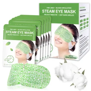 16 Packs Steam Eye Masks for Dry Eyes, SPA Warm Eye Mask, Relief Eye Fatigue Hot Sleep Eye Mask for Puffy Eyes Mask, Disposable Moist Heating Compress Pads for Sleeping- Unscented3 Unscented