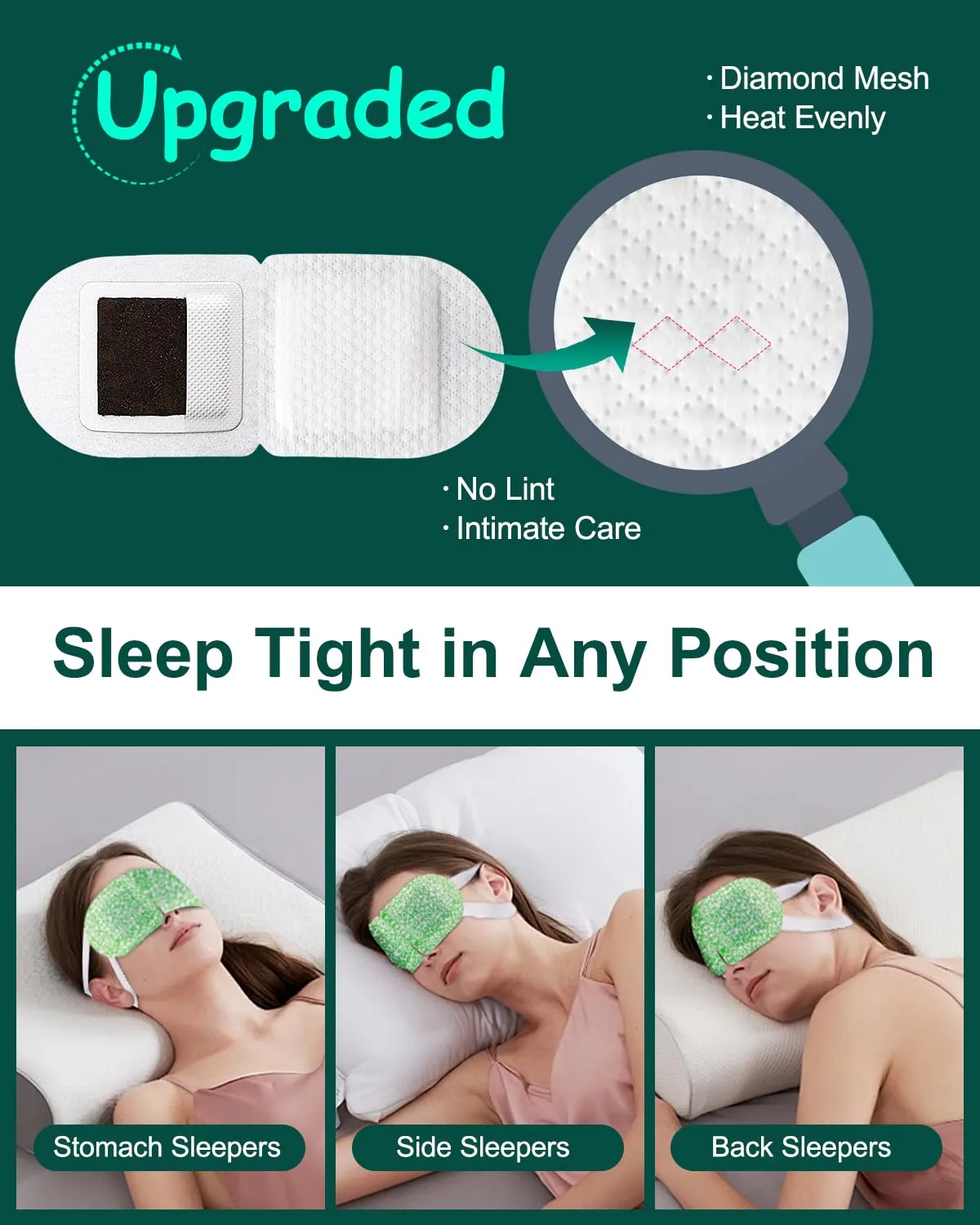 16 Packs Steam Eye Masks for Dry Eyes, SPA Warm Eye Mask, Relief Eye Fatigue Hot Sleep Eye Mask for Puffy Eyes Mask, Disposable Moist Heating Compress Pads for Sleeping- Unscented3 Unscented
