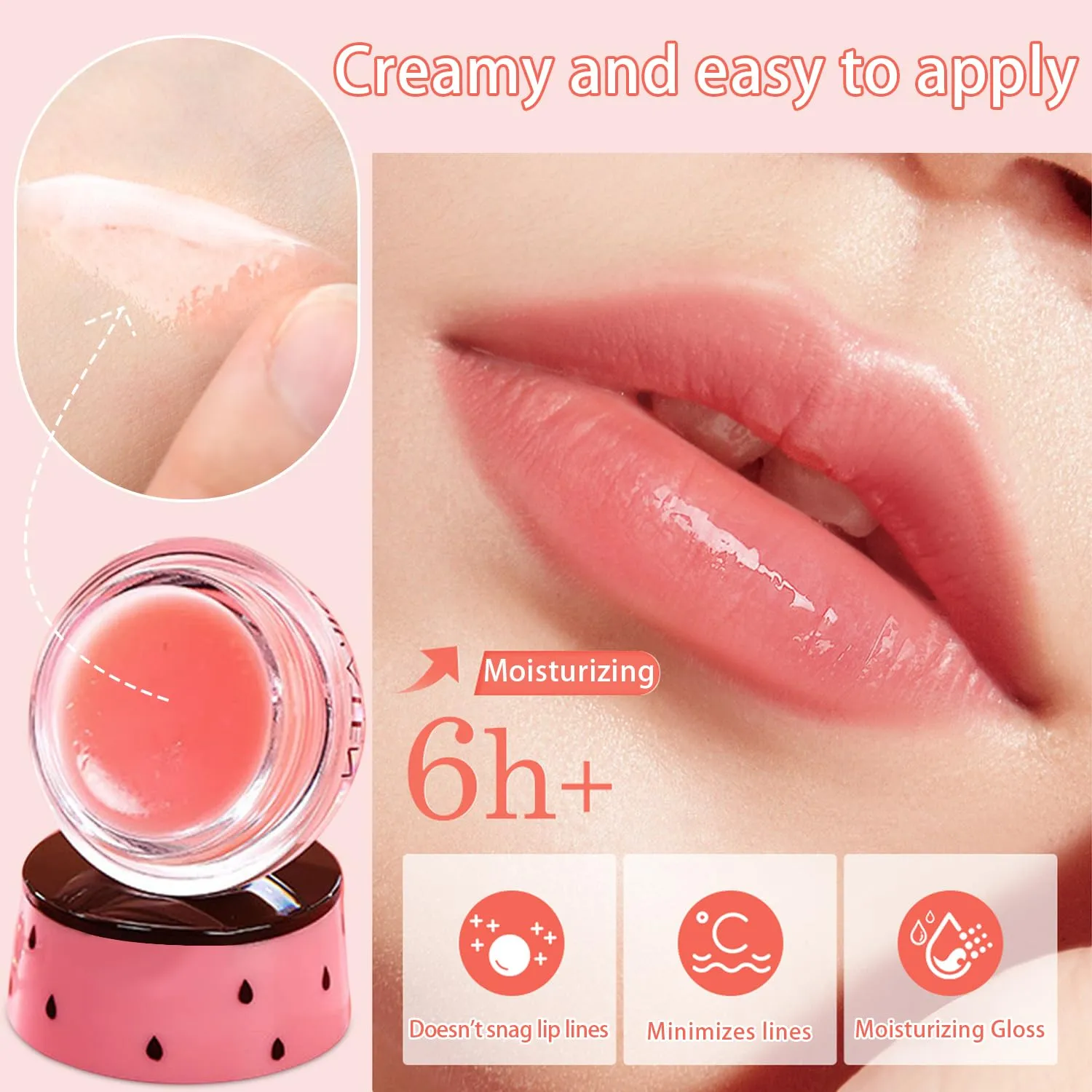 2 Pcs Bee Lip Balm Honey Pot, Lip Mask Overnight Honey Lip Balm Lip Exfoliate with Stick, Moisturizing Sleeping Lip Mask Day & Night Lip Care - Hydrate Repair Prevent Dry Cracked Scrub (2 Honey)
