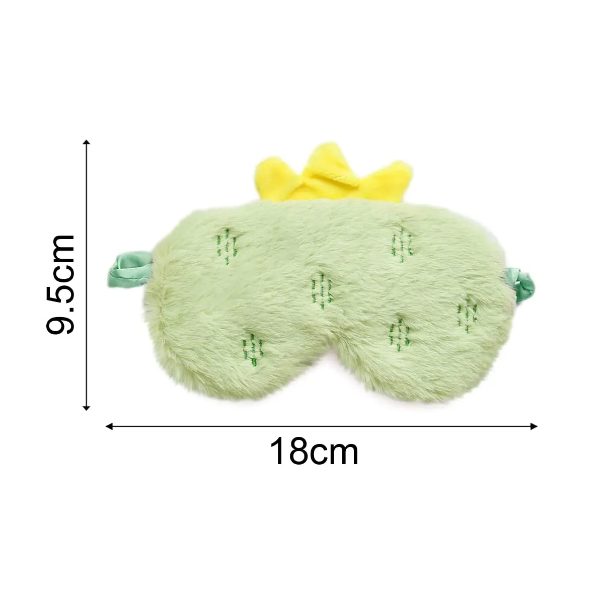 2 Pcs Plush Fluffy Sleep Eye Mask Cute Cartoon Vegetable Sleep Eye Mask Elastic Sleep Eye Mask for Travel Office Home Sleeping
