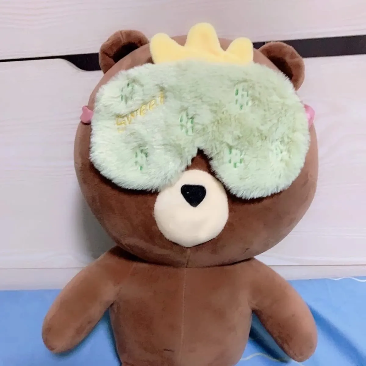 2 Pcs Plush Fluffy Sleep Eye Mask Cute Cartoon Vegetable Sleep Eye Mask Elastic Sleep Eye Mask for Travel Office Home Sleeping