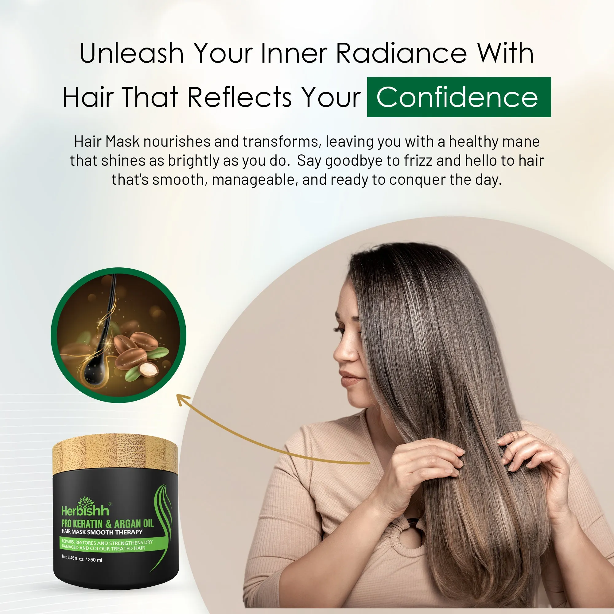 250 Gm Pro Keratin Argan Hair Mask - Herbishh
