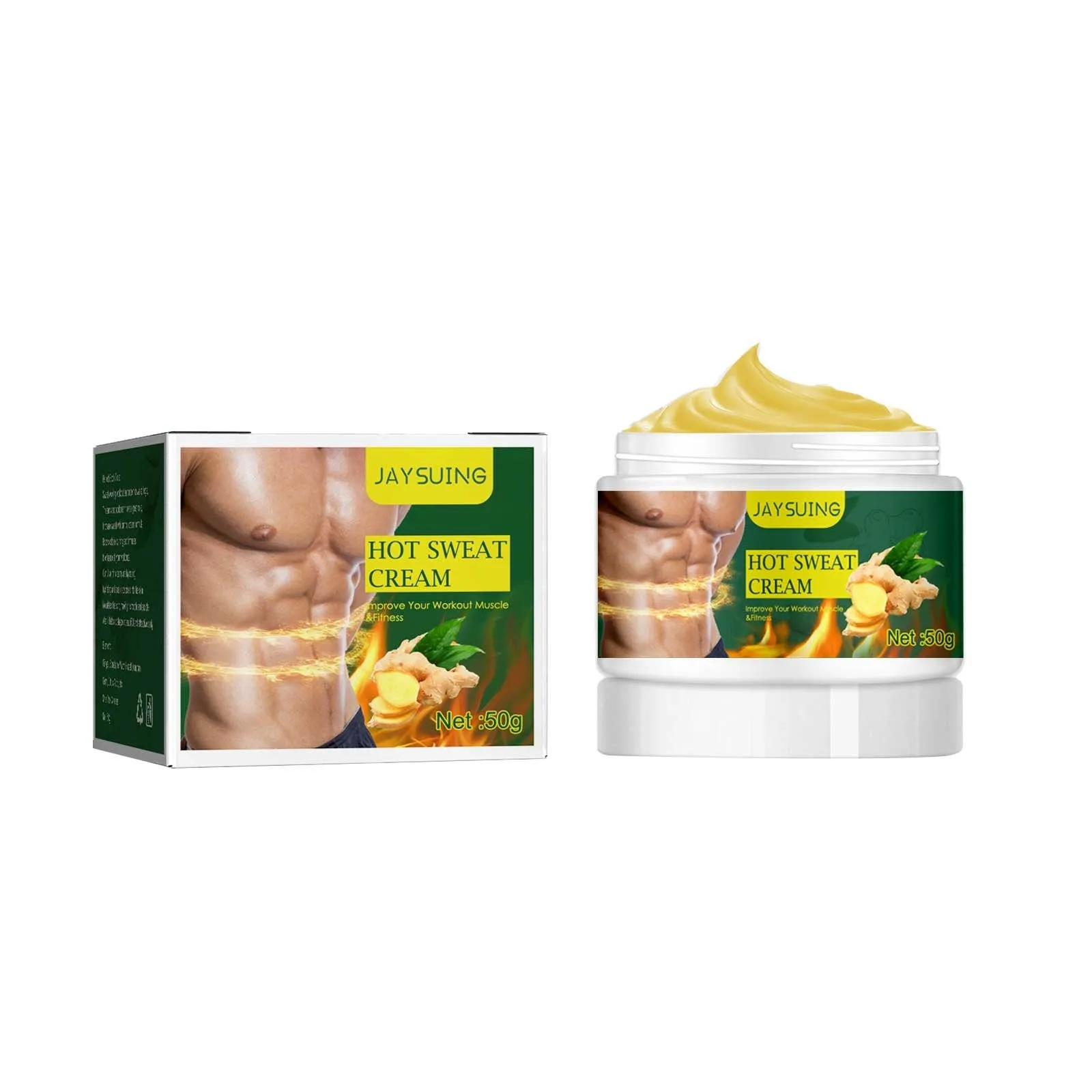2PC Firming Ginger Cream Abdominal Men & Women's Fitness Shaping