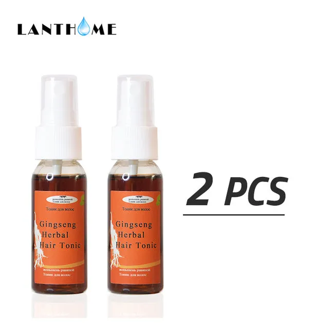 2pc Herbal Hair Tonic Spray Baldness Anti Hair Loss Treatment Alopecia Men Hair Care Women Fast Growth Hair Essence Vitamins Oil