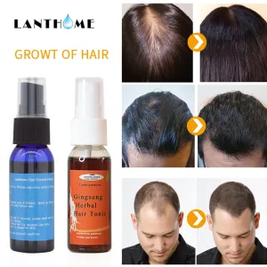 2pc Herbal Hair Tonic Spray Baldness Anti Hair Loss Treatment Alopecia Men Hair Care Women Fast Growth Hair Essence Vitamins Oil