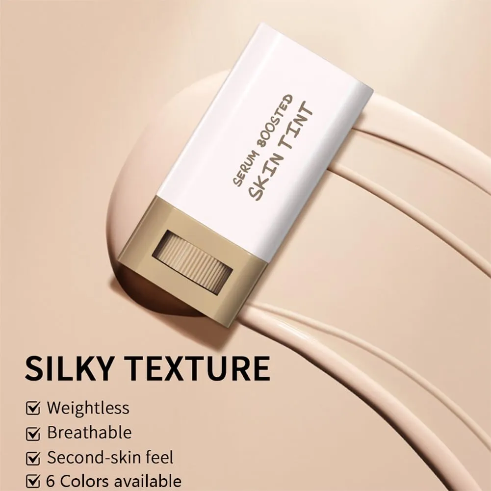 2PCS 3-in-1combining Foundation Stick Beauty Balm Serum Boosted Skin Tint,Solid Tinted Moisturizing Serum Contour Foundation Face for Women,Natural Finish Makeup,Buildable Medium-to-Full Coverage(#03)