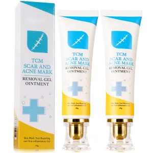 2pcs Scar and Acne Marks Removal Ointment Gel, Scar Removal Cream, Skin Repair Scars Burns Cuts, Stretch Marks, Acne Spots, Scar Gel 30gx2