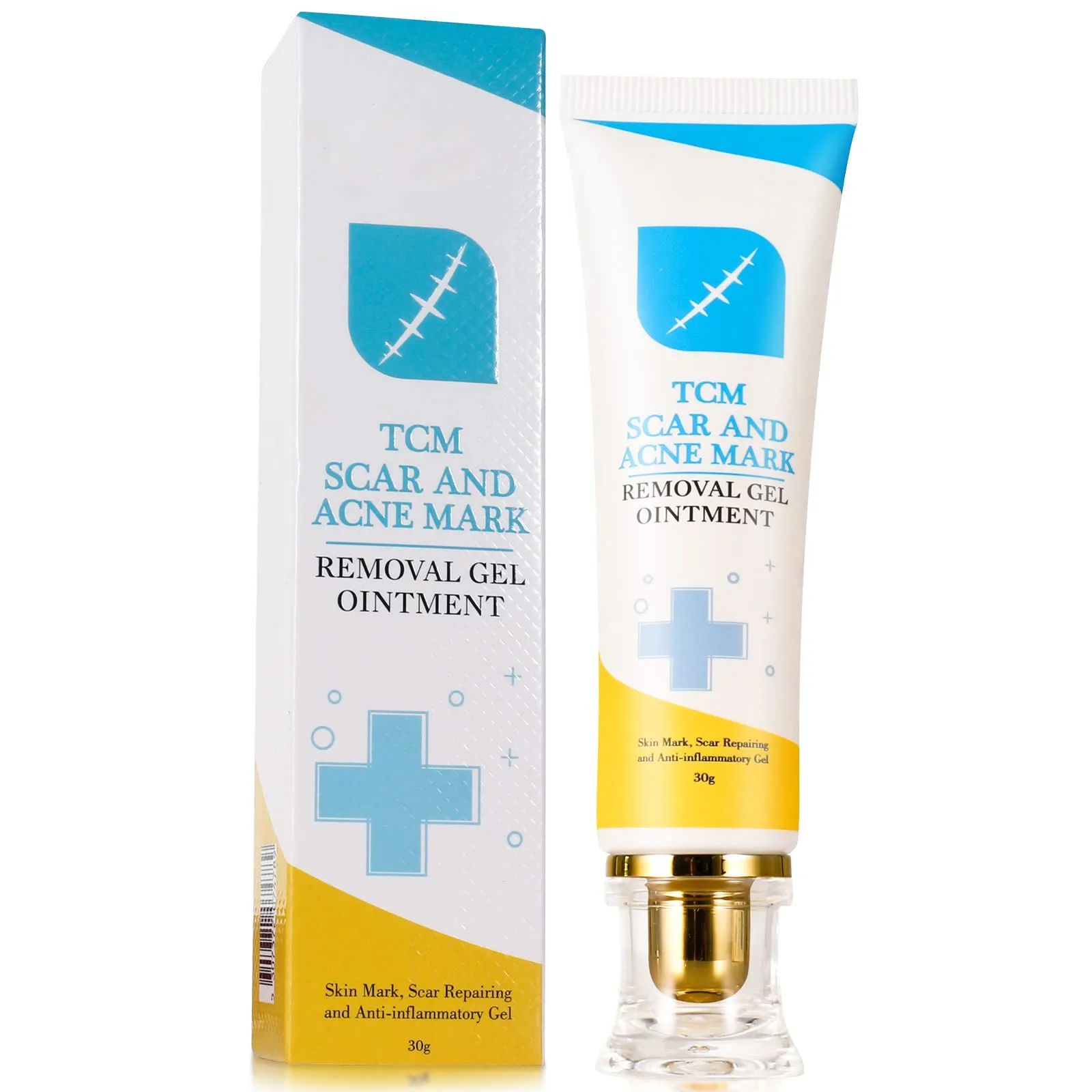 2pcs Scar and Acne Marks Removal Ointment Gel, Scar Removal Cream, Skin Repair Scars Burns Cuts, Stretch Marks, Acne Spots, Scar Gel 30gx2