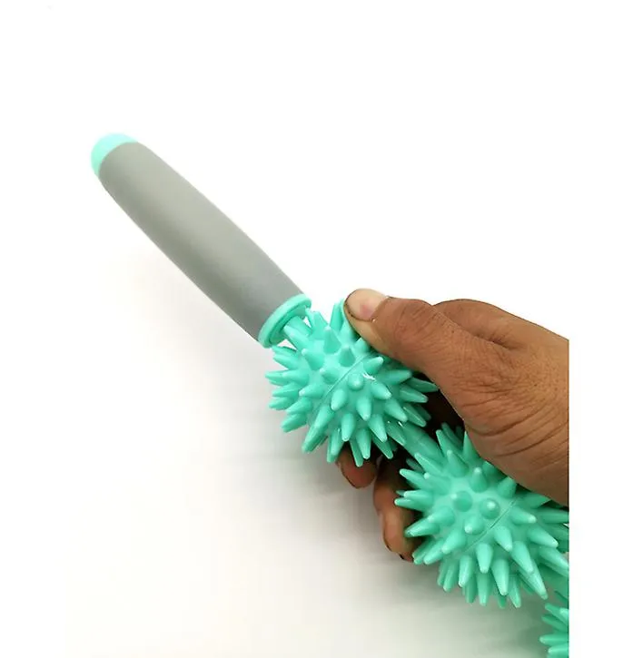 3 balls purple Back And Neck Massager,Massage stick hedgehog ball, relax muscle fitness exercise roller, yoga roller AZ21172