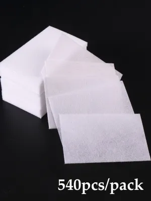 540Pcs White Gel Nail Polish Remover Pads