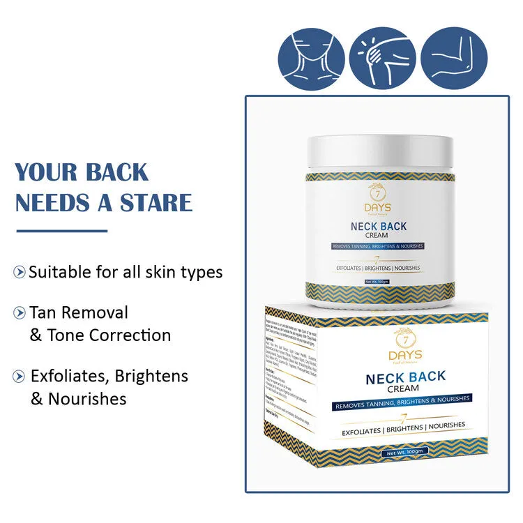 7Days Orgnic Neck Back Cream - 100 gms