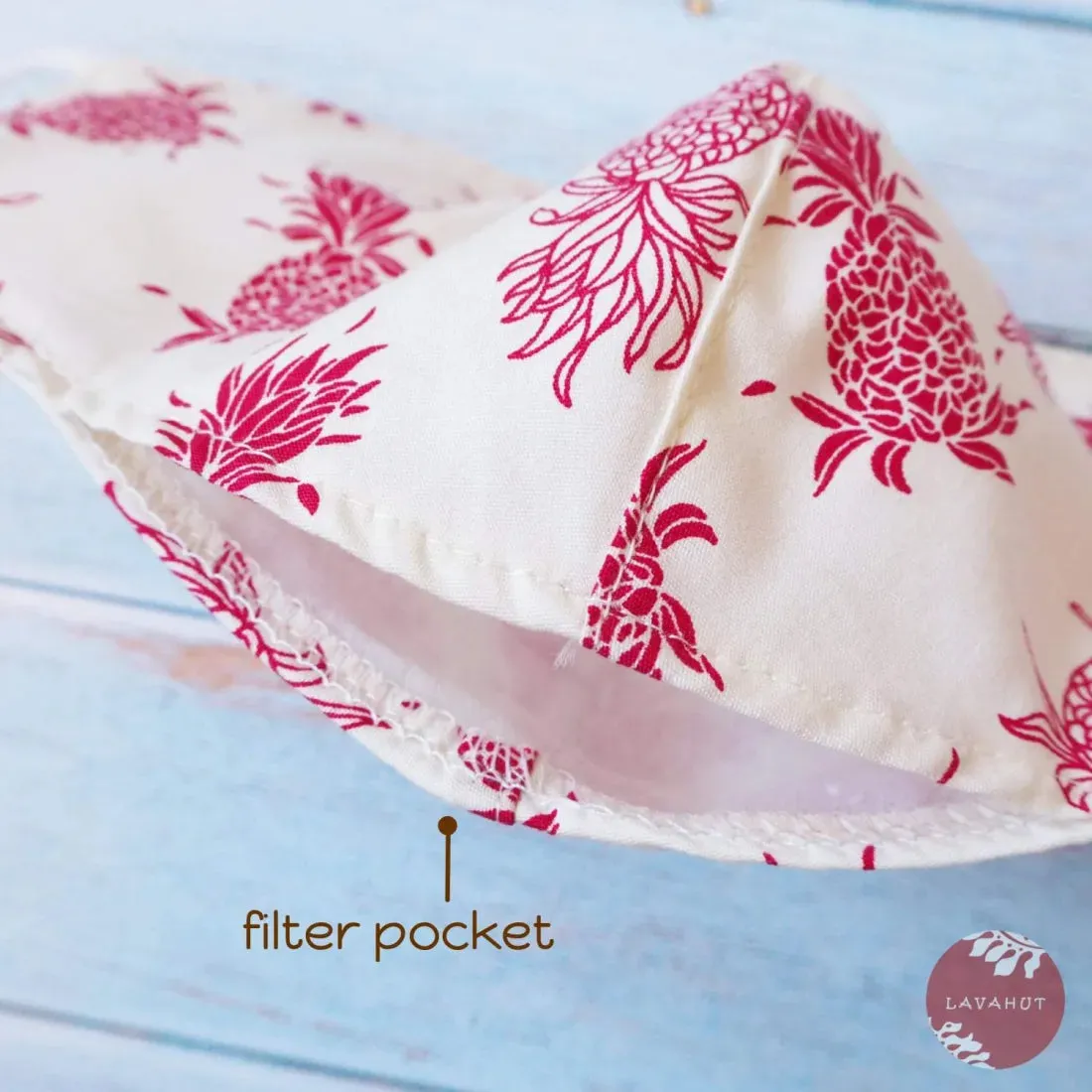 Adjustable   Filter Pocket • Cream Pineapple Swirl