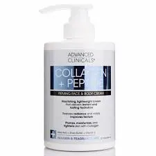 Advanced Clinicals Collagen   Peptide Firming Face & Body Cream 444Ml