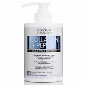 Advanced Clinicals Collagen   Peptide Firming Face & Body Cream 444Ml