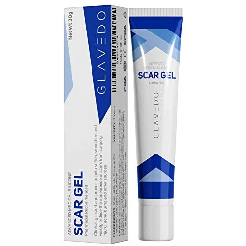 Advanced Medical Silicone Scar Gel - Topical Gel for Scar Treatment on Face and Body - Scar Mark Removal of Old and New Scars due to C-Section, Surgery, Injury, Burns, Acne, Stretch Marks