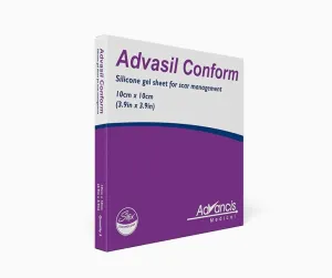 Advasil Conform Self Adherent Silicone Gel Sheet 10cm x 10cm