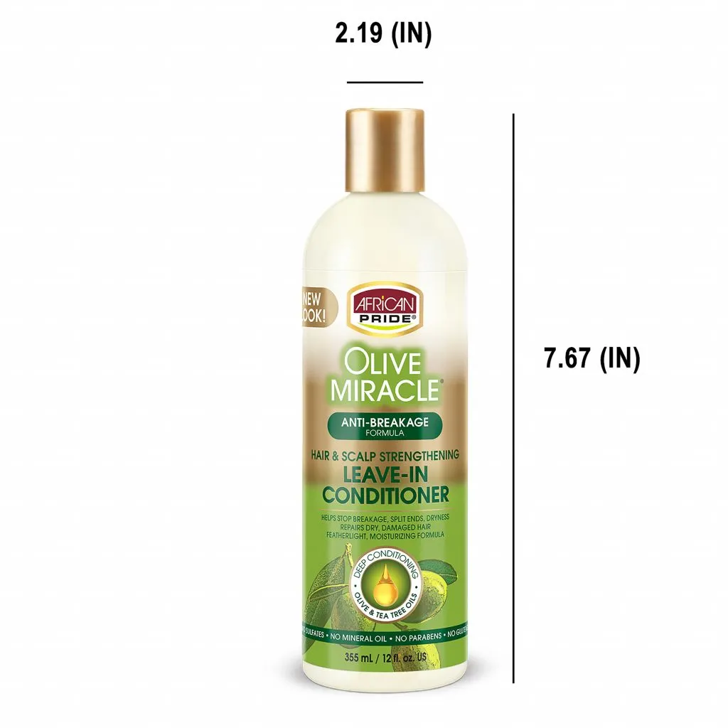 African Pride Olive Miracle Anti-Breakage Hair & Scalp Leave in Conditioner 12Oz