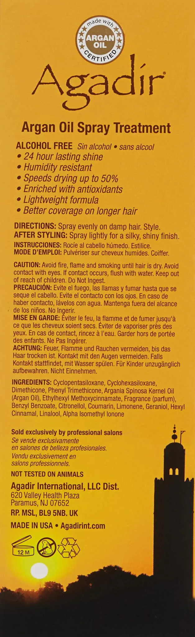 Agadir Argan Oil Spray 5.1 oz (150ml)