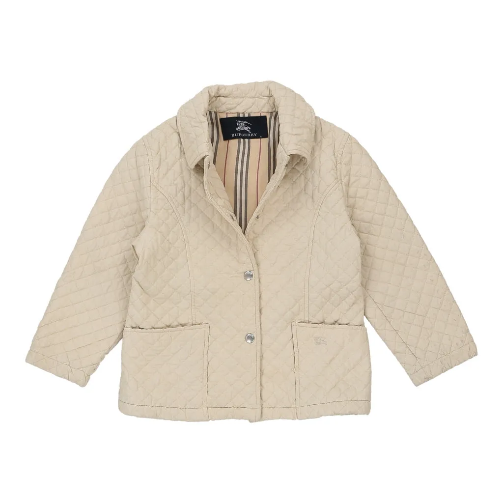 Age 6 Burberry Jacket - Medium Cream Nylon Blend