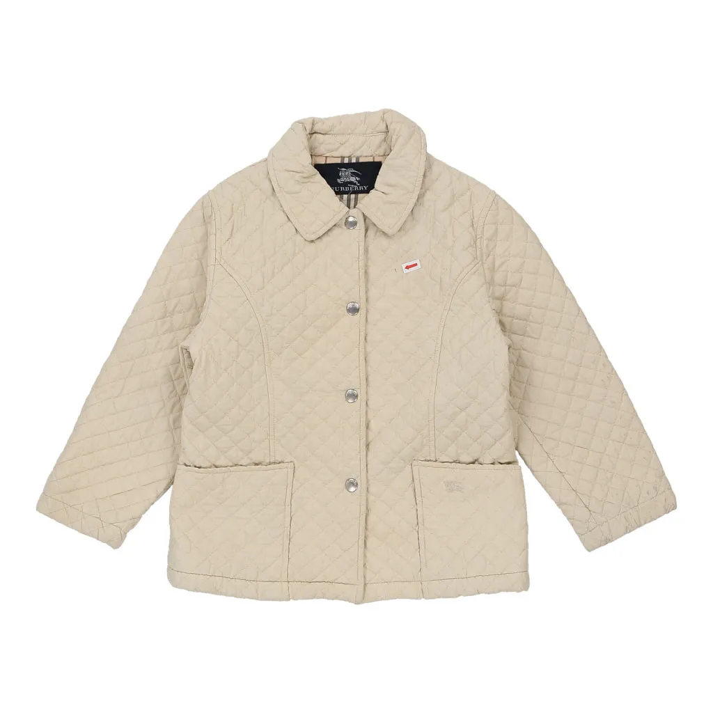Age 6 Burberry Jacket - Medium Cream Nylon Blend