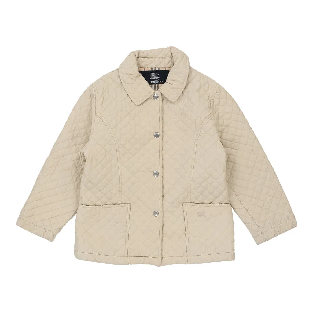 Age 6 Burberry Jacket - Medium Cream Nylon Blend
