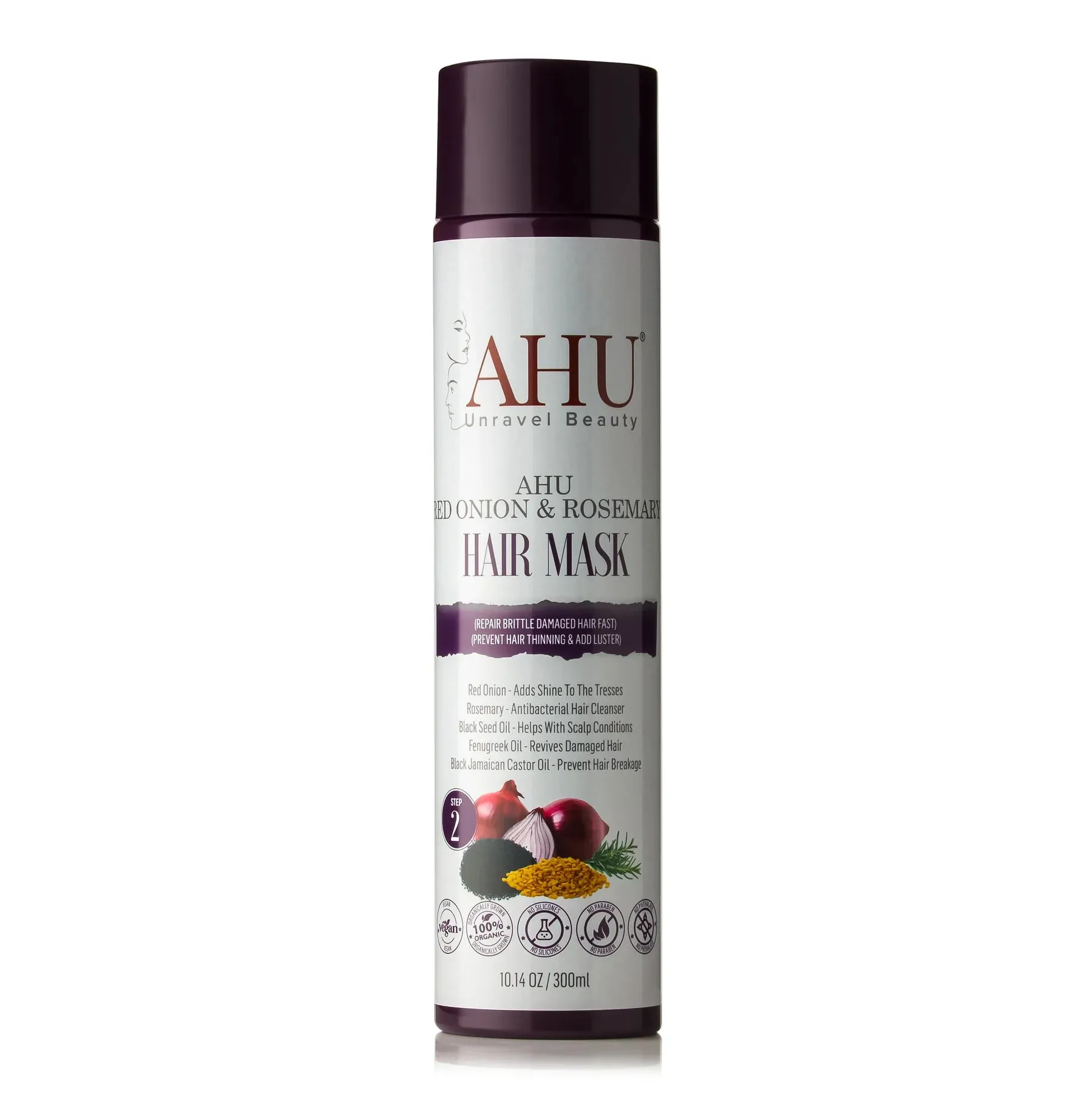 AHU Care AHU Red Onion And Rosemary Hair Mask 300ml