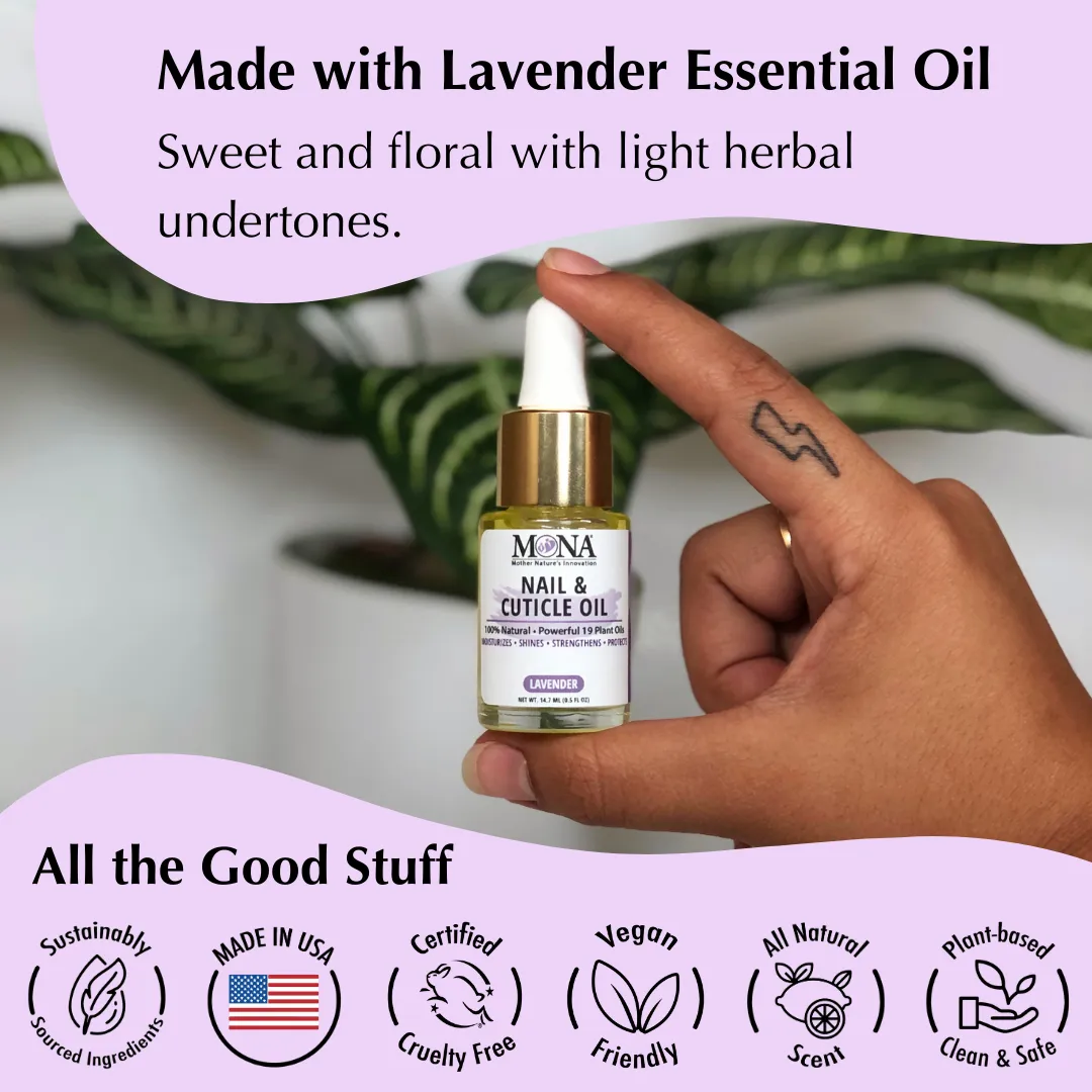 All Natural Nail & Cuticle Oil | Bottle | Lavender