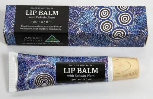 Alperstein Designs Kakadu Plum Lip Balm Featuring Seven Sisters Design By Alma Granites 12.5g
