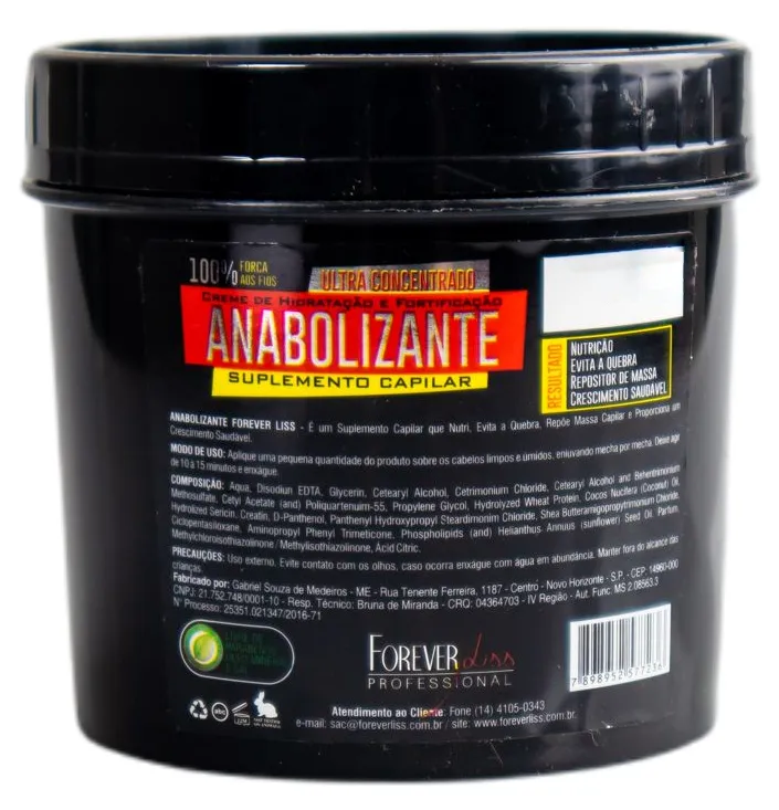 Anabolic Capillary Supplement Moisturizing Fortifying Mask 240g - Forever Liss