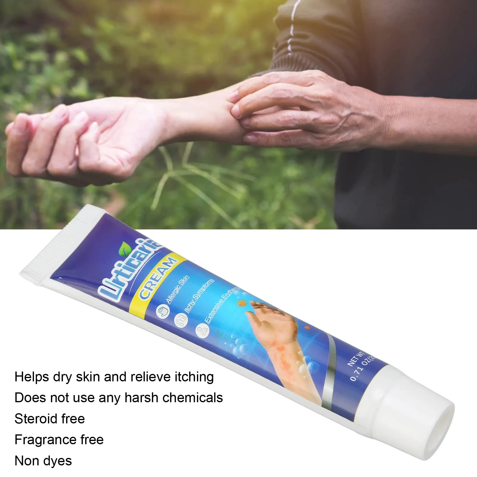 Anti-itch Cream, Pain Relief Urticaria Relief, Itching Ointment Dry Skin Adjuvant Treatment Microbiome Maintenance 20g