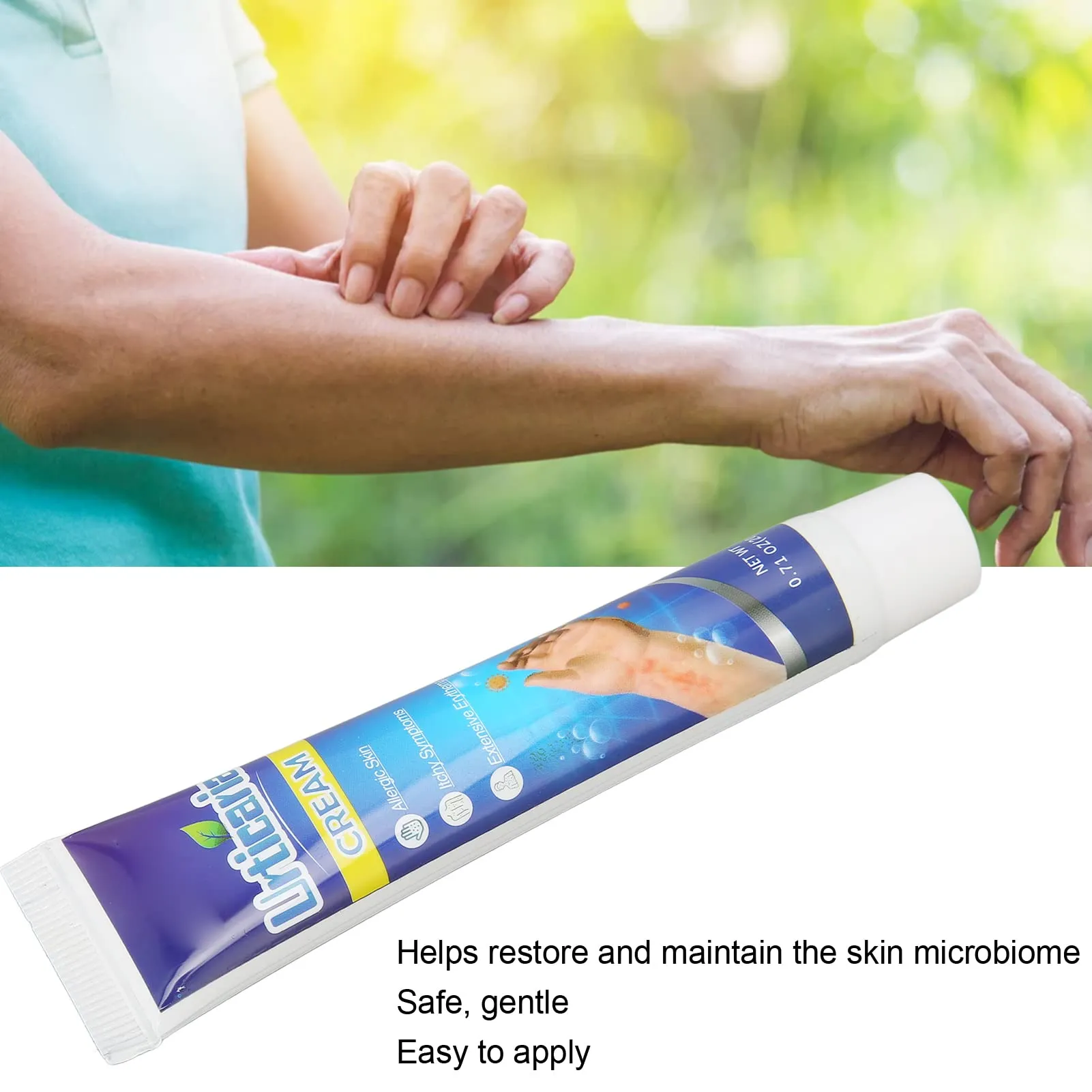 Anti-itch Cream, Pain Relief Urticaria Relief, Itching Ointment Dry Skin Adjuvant Treatment Microbiome Maintenance 20g