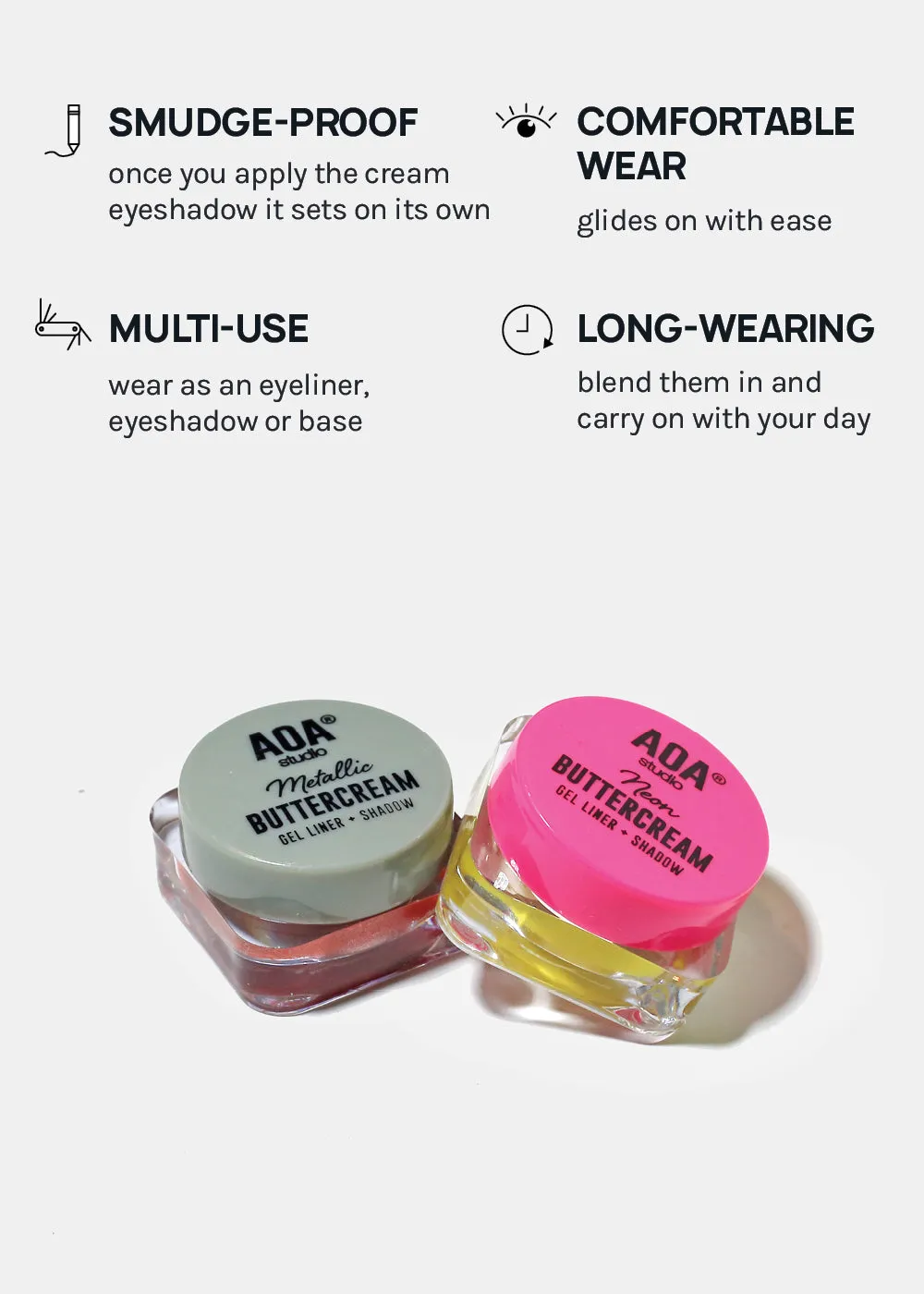 AOA Buttercream Gel Liner & Shadow- Metallics