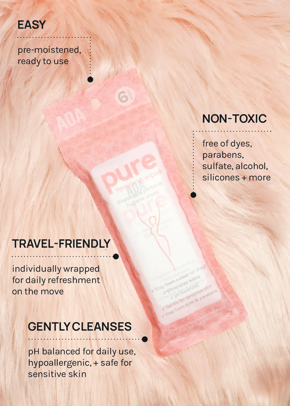 AOA Pure Feminine Wipes