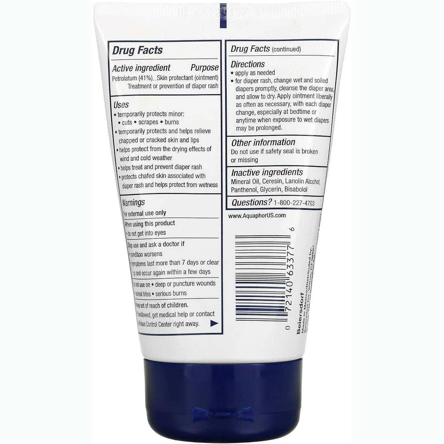 Aquaphor Baby Healing Ointment Tube - 3 oz