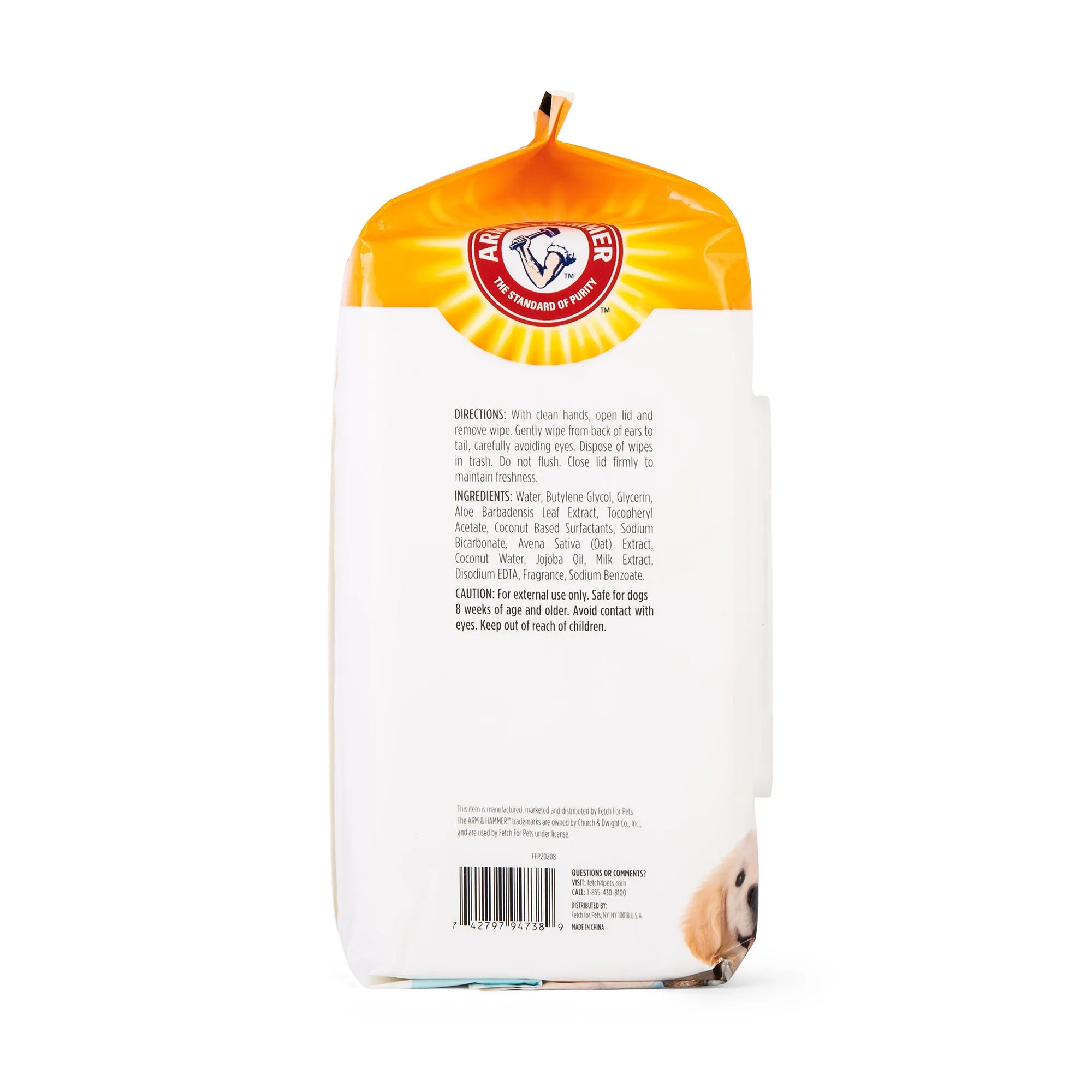 Arm & Hammer Gentle Puppy Wipes with Coconut Water - 100 Count