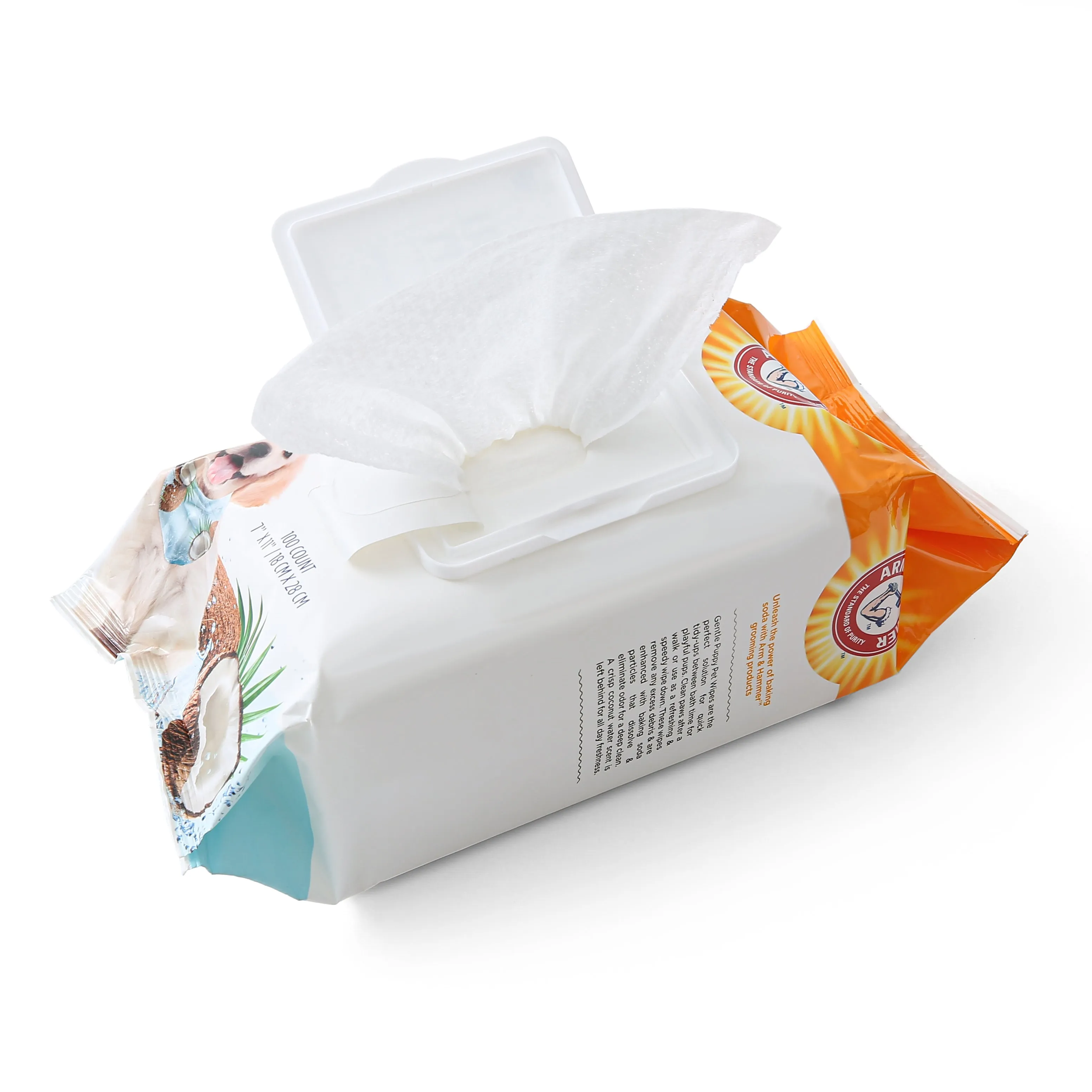 Arm & Hammer Gentle Puppy Wipes with Coconut Water - 100 Count