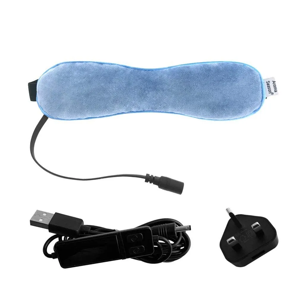 Aroma Season Cotton Heated Eye Mask, Great for Blepharitis and Dry Eyes Treatment, Relieve Dry Eye Syndrome, MGD and Styes (Blue) Blue