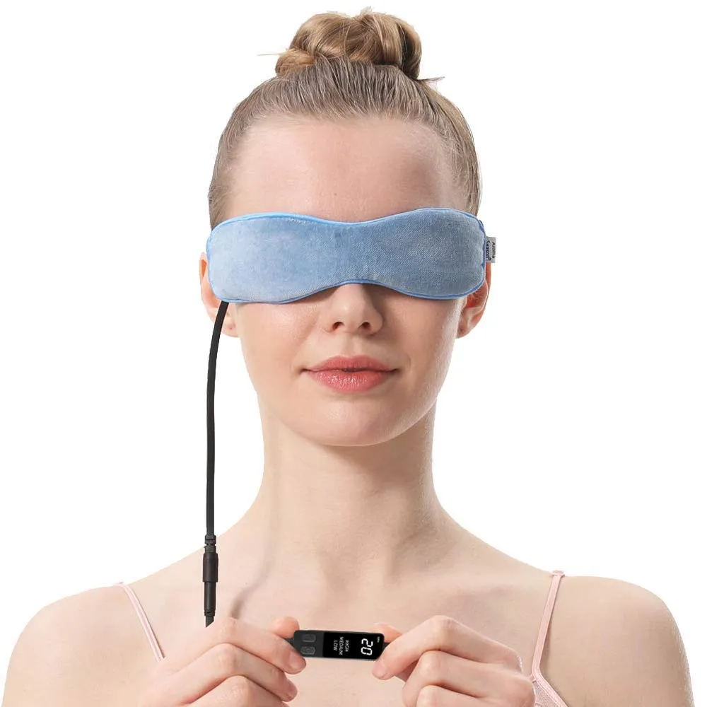 Aroma Season Cotton Heated Eye Mask, Great for Blepharitis and Dry Eyes Treatment, Relieve Dry Eye Syndrome, MGD and Styes (Blue) Blue