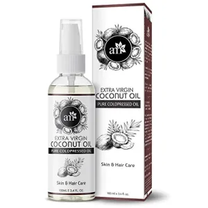 AromaMusk Organic 100% Pure Cold Pressed Extra Virgin Coconut Oil For Hair And Skin, 100ml
