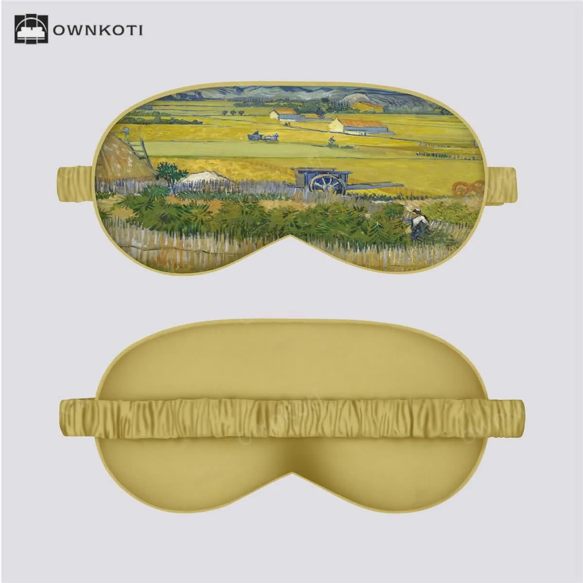 Artistic Floral Botanical Print Silk Satin Eye Mask