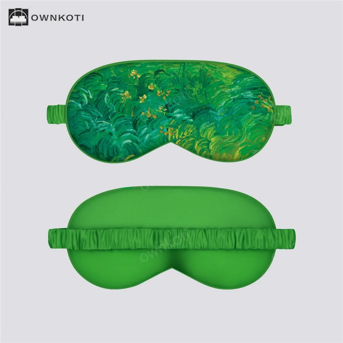 Artistic Floral Botanical Print Silk Satin Eye Mask