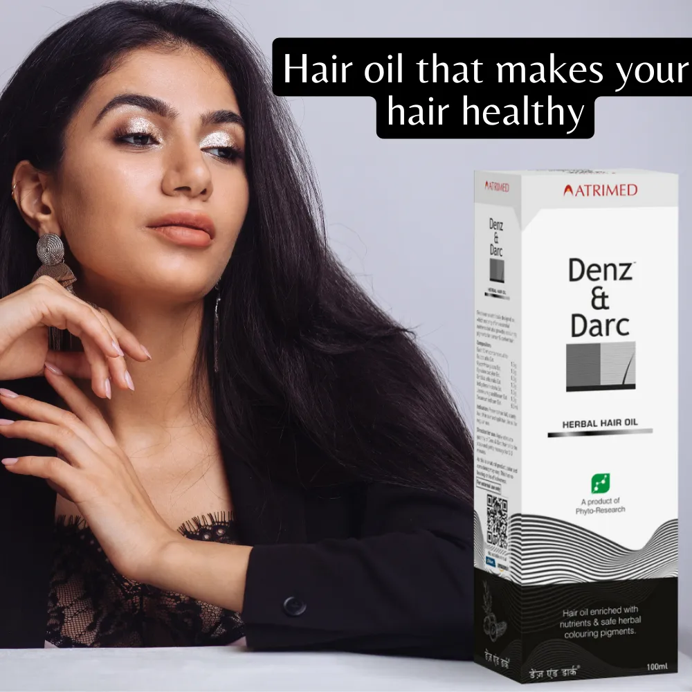 Atrimed Denz & Darc Herbal Hair Oil | Pack of 2 | 100ml Each