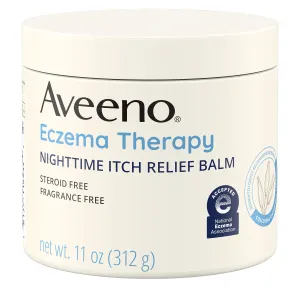 Aveeno Eczema Therapy Itch Relief Balm with Colloidal Oatmeal & Ceramide for Dry Itchy Skin, Non-Greasy, Steroid-, Fragrance- & Paraben-Free Moisturizing Skin Protectant Cream, 11 oz Unscented 11 Ounce (Pack of 1)