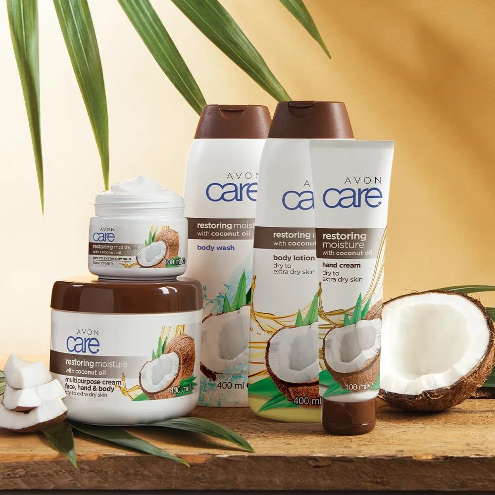 Avon Care Coconut Oil Multipurpose Cream for Face, Hands & Body - 400ml