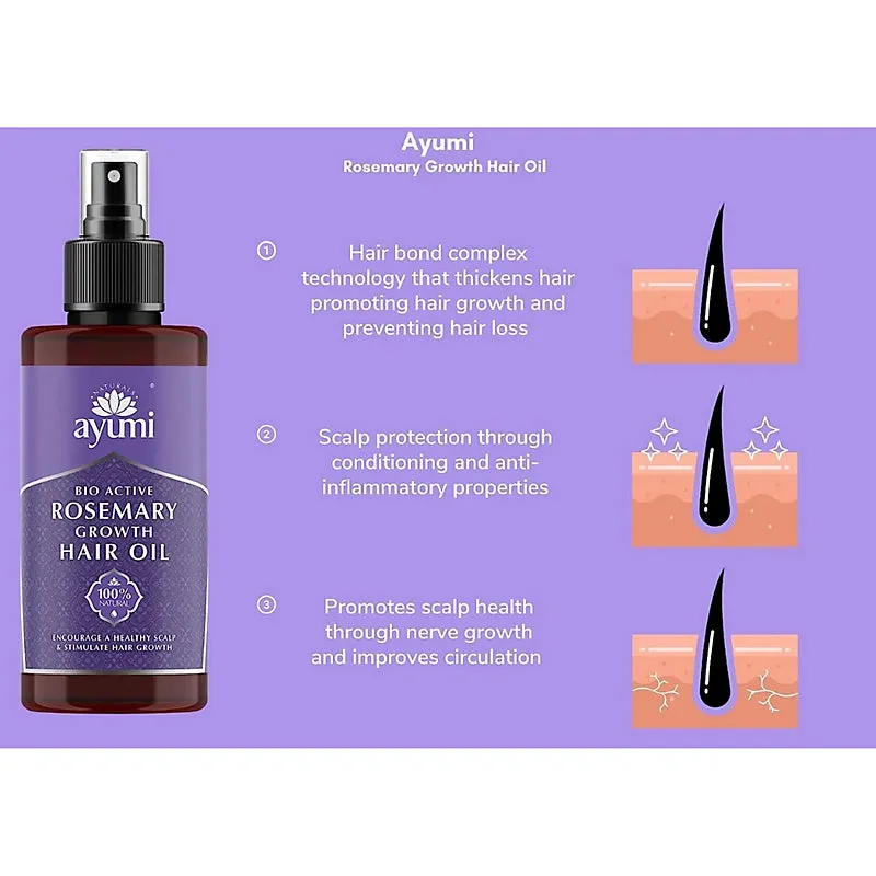 Ayumi Naturals Bio Active Rosemary Growth Hair Oil 100ml