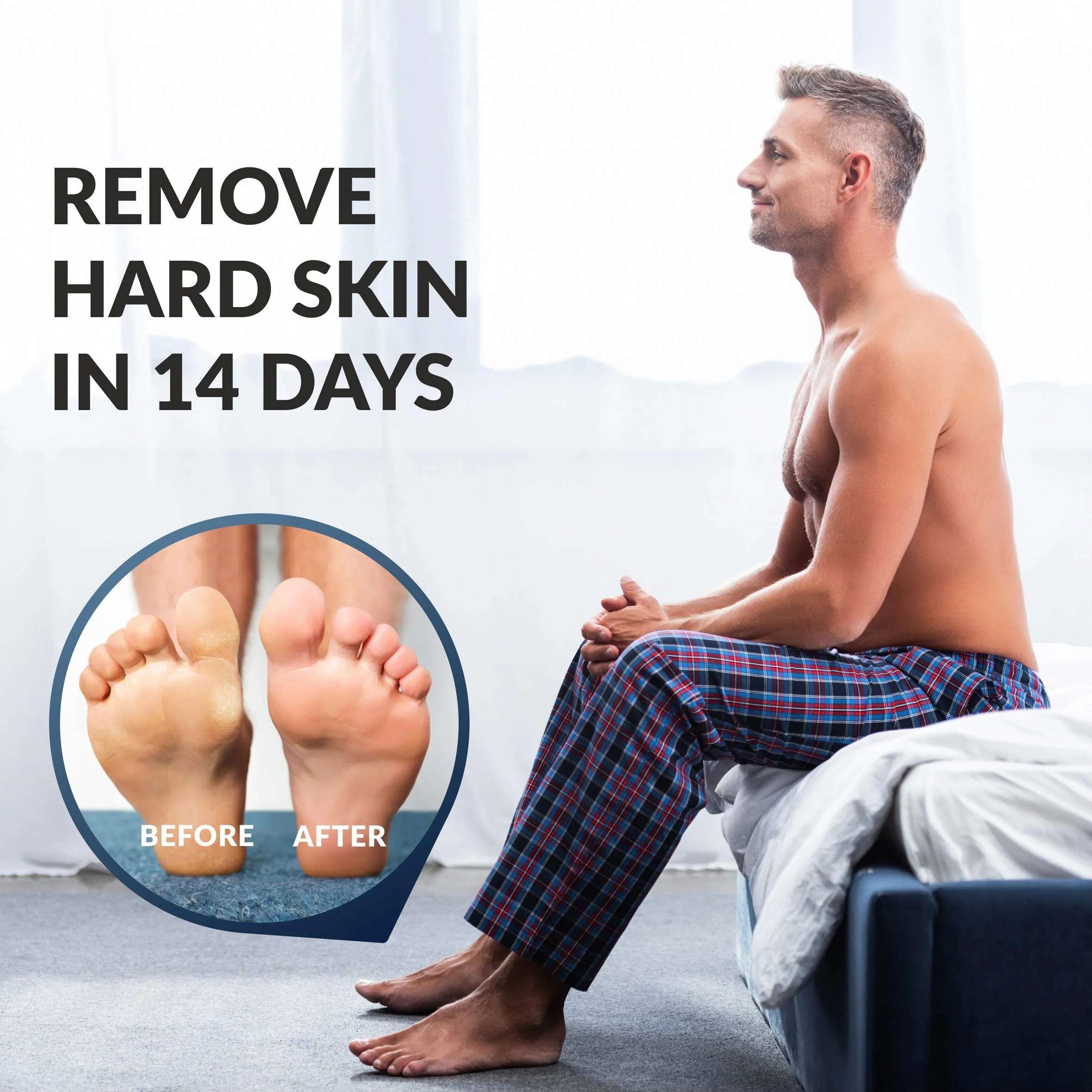 Baby Feet Foot Peel Mask Foot Masks for Men remove hard skin Exfoliating Socks Callus Remover pedicure Exfoliator Foot Peeling Mask Foot Care Kit for cracked Feet Pack 1 Pair (up to size 12)