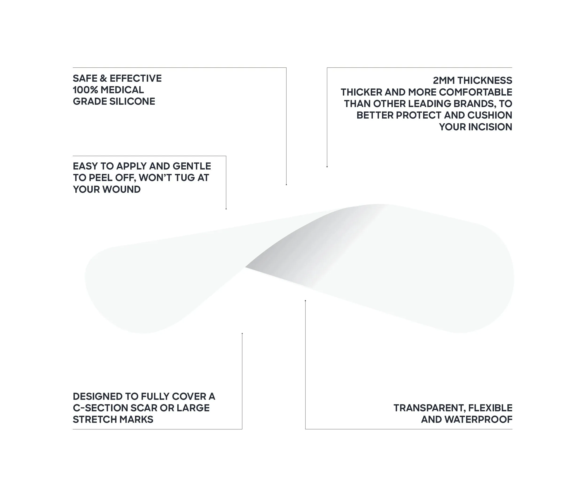 Bare Mum Silicone Gel Scar Strips